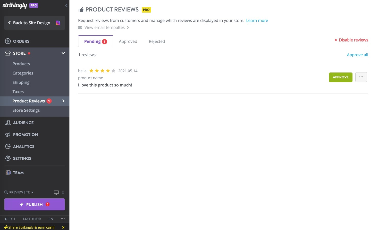 Manage Product Reviews Manage Product Reviews